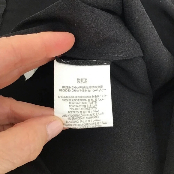 BCBGMAXAZRIA Silk Sheath Lace & Ruffle Front Cocktail Party Dress NWT Size 4 - Picture 9 of 11